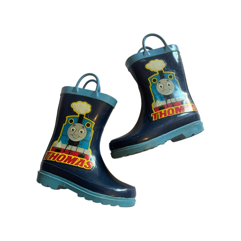 Thomas & Friends Kids Navy Blue Rain Boots Thomas the Tank Engine Size 7/8
